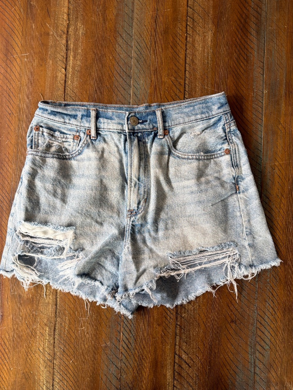 Women’s American Eagle Jean Denim Shorts Distressed 6